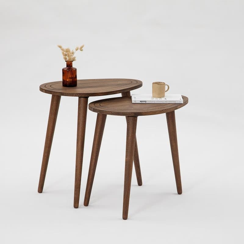 Sada odkladacích stolíkov (2 kusy) Sweet Set - Walnut 4