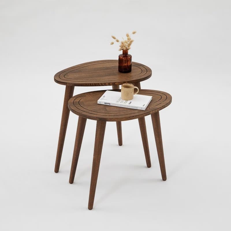 Sada odkladacích stolíkov (2 kusy) Sweet Set - Walnut 5
