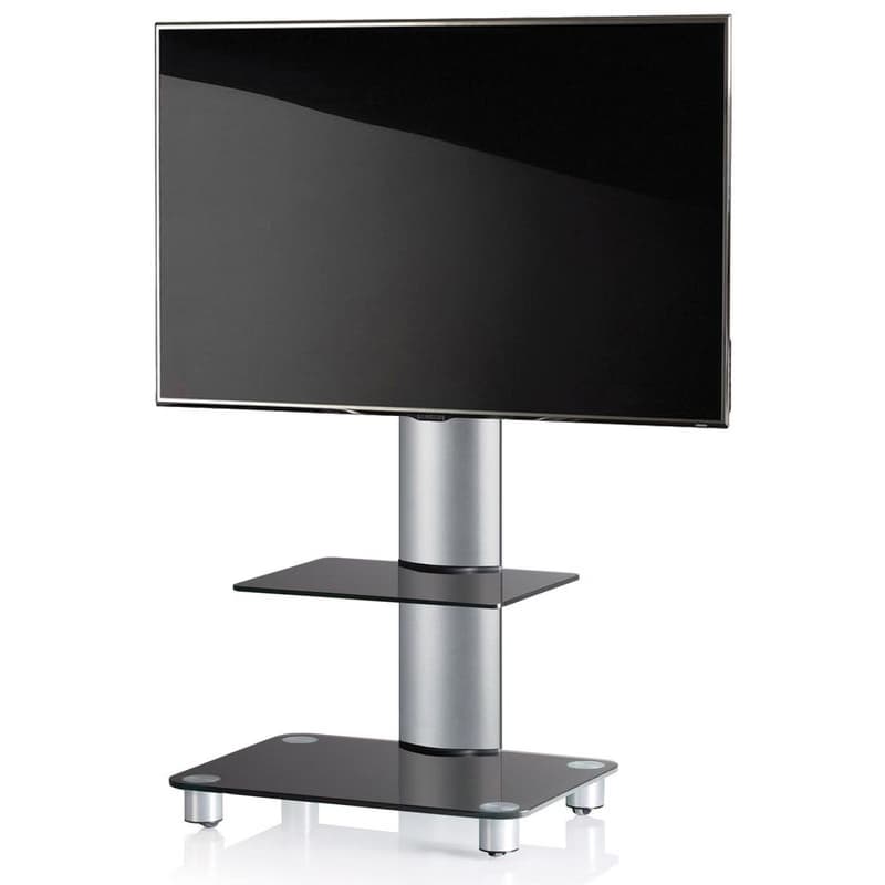 TV stolík VCM "Pondalo" Strieborný/čierny 1