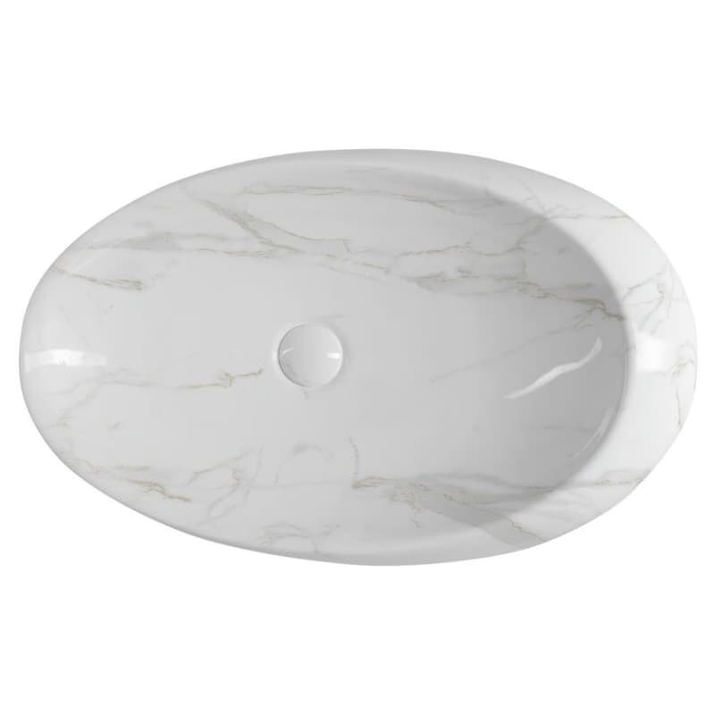 SAPHO - DALMA keramické umývadlo na dosku, 68x44cm, carrara 317 4