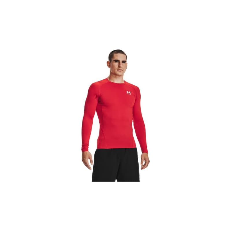 Pánske kompresné tričko s dlhým rukávom UNDER ARMOUR UA HG Armour Comp LS-RED