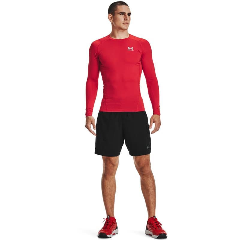 Pánske kompresné tričko s dlhým rukávom UNDER ARMOUR UA HG Armour Comp LS-RED 4