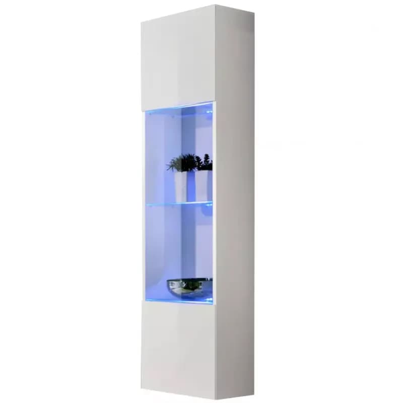 Vitrína Fly 42+Sklo biely+LED 1