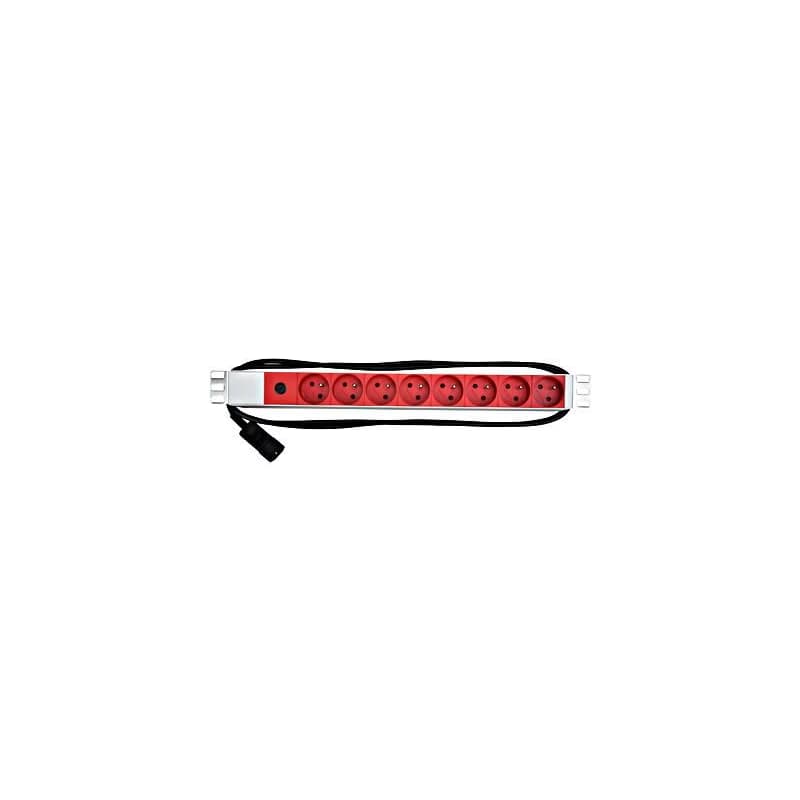 Napájací panel PDU 19",8xČSN,1xC14,10A,1U,kábel 2m