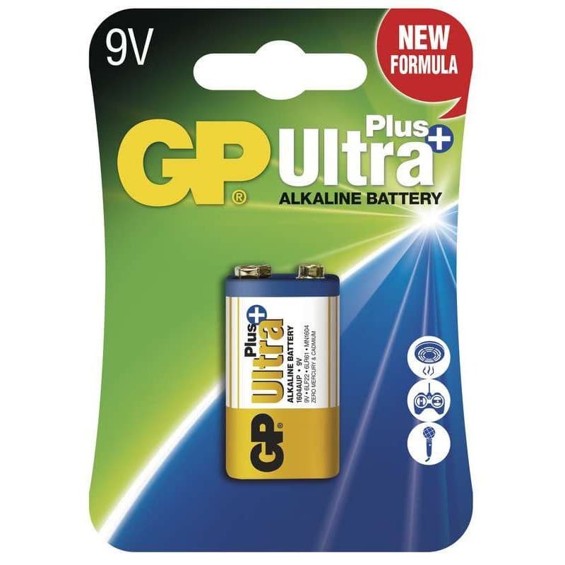 GP 9V Ultra Plus, alkalická (6LR61) - 1 ks 1