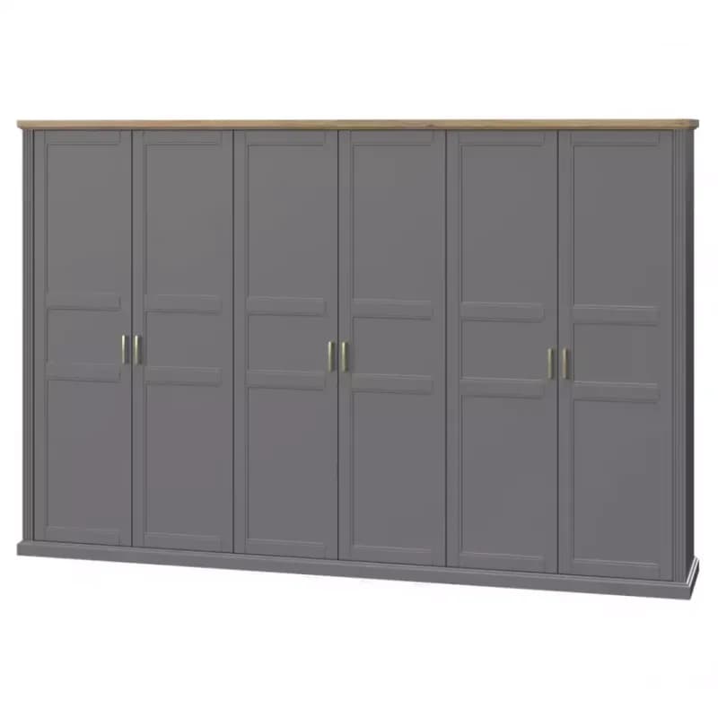 Skriňa 6d Tara p6/ta graphite/pacific walnut 1