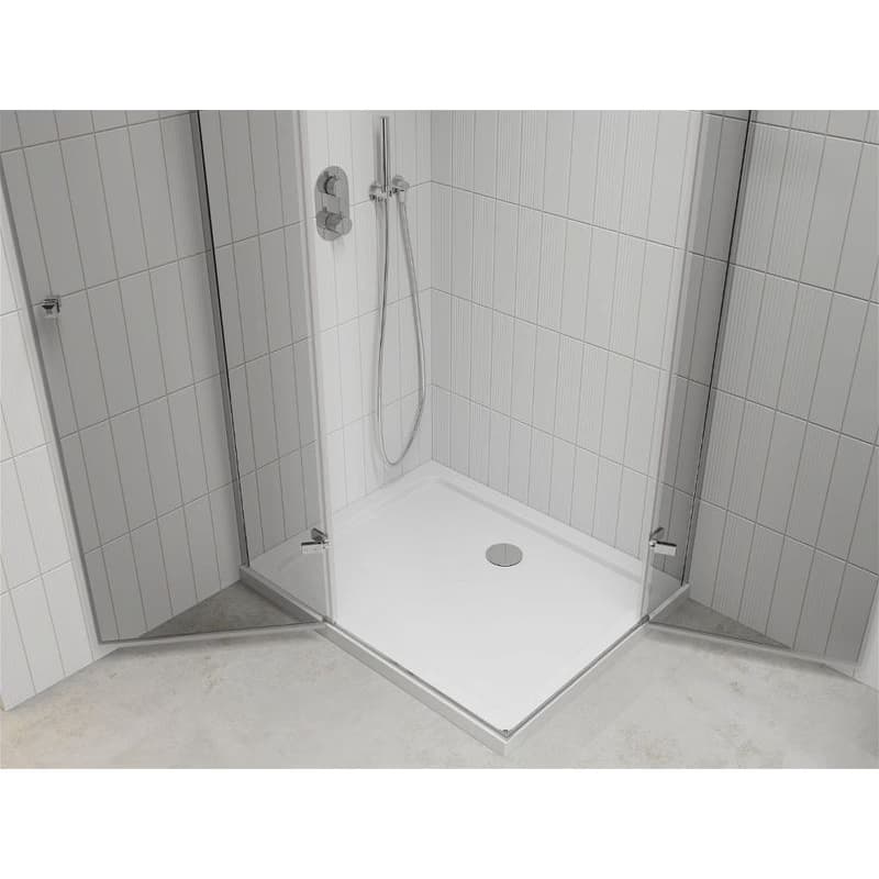 MEXEN/S - Roma Duo sprchovací kút 90x80, transparent, chróm + vanička so sifónom 854-090-080-01-02-4010 5