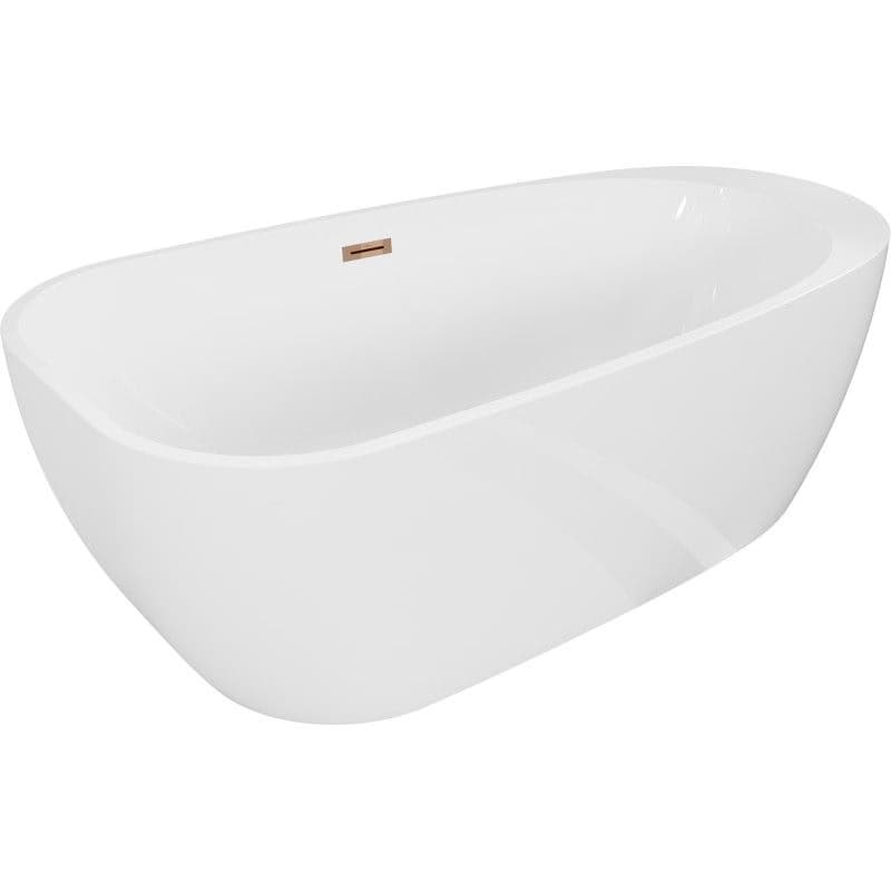 Mexen Giada 170 x 90 cm, biela lesklá, prepad ružové zlato - 52741709000-60 1