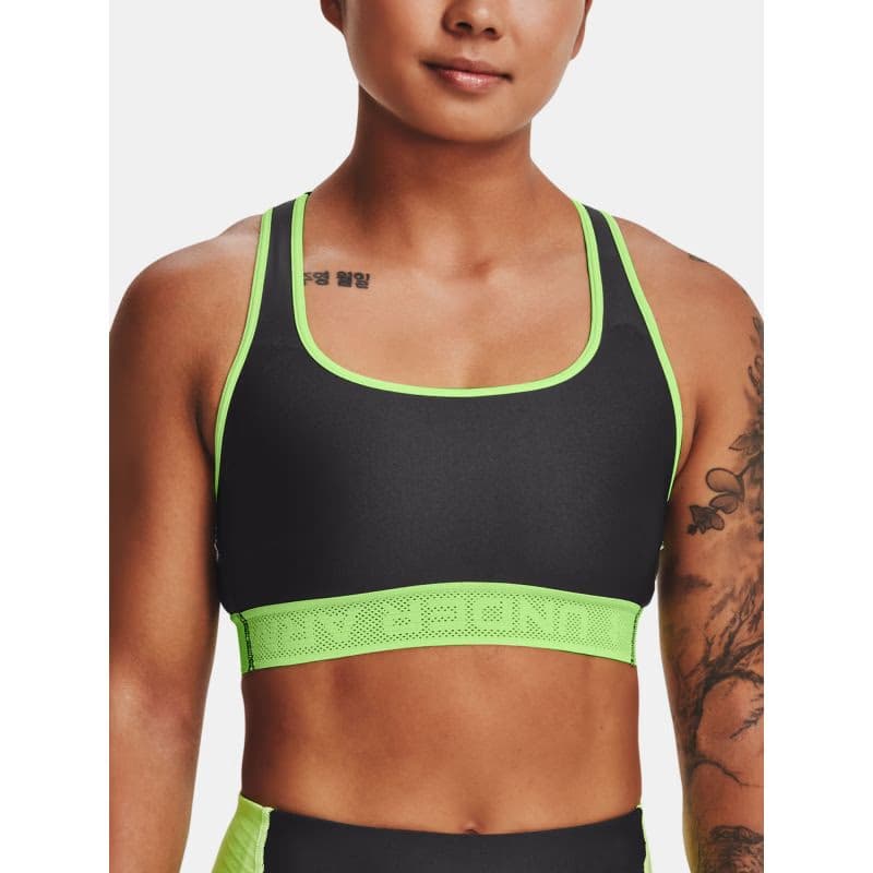 Kompresná podprsenka UNDER ARMOUR UA Crossback Mid Solid NE-GRY 2