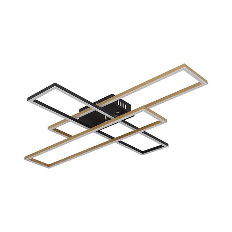 Globo 67208-40G -LED Stropné svietidlo DAKARI 40W/230V 3000K 60x80 cm čierna/zlatá 67208-40G