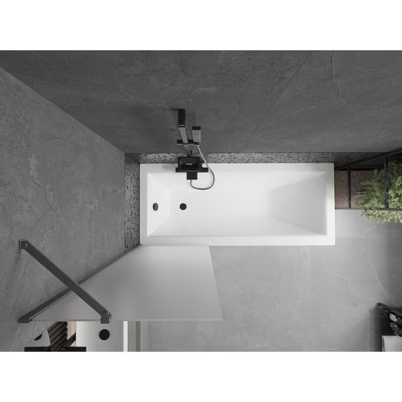 MEXEN/S - Next vaňová zástena FIX 60 x 150, dekor, grafit metal 895-060-000-00-30-95 4