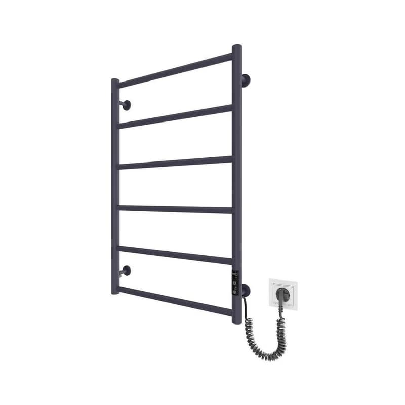 Mario-Radiators Kúpeľňový rebríkový radiátor CLASSIC 110W/230V 81x52 cm nerez/antracit pravostranné prevedenie 2.138.044890.GR 1