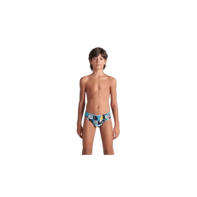 Chlapčenské plavecké plavky ARENA BOYS WALLPAPER BRIEFS-BLACK MULTI 1