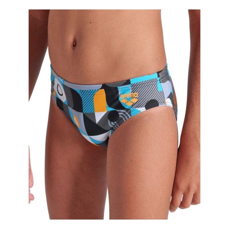 Chlapčenské plavecké plavky ARENA BOYS WALLPAPER BRIEFS-BLACK MULTI 2