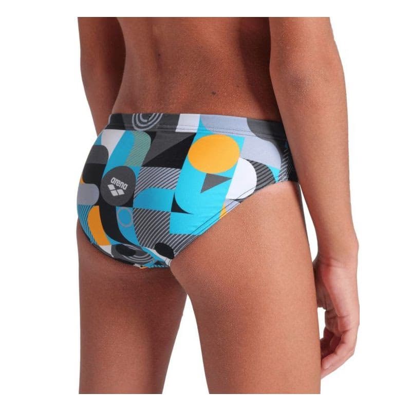 Chlapčenské plavecké plavky ARENA BOYS WALLPAPER BRIEFS-BLACK MULTI 3