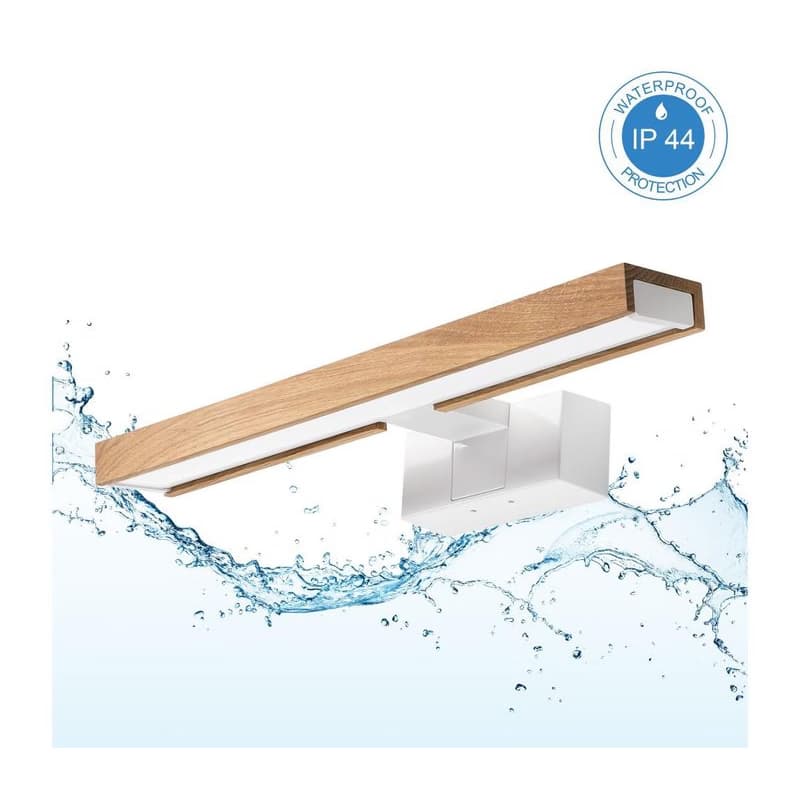 Brilagi - LED kúpeľňové osvetlenie zrkadla 3v1 WOODY MIRROR LED/8W/230V IP44 biela/dub 8590828018193