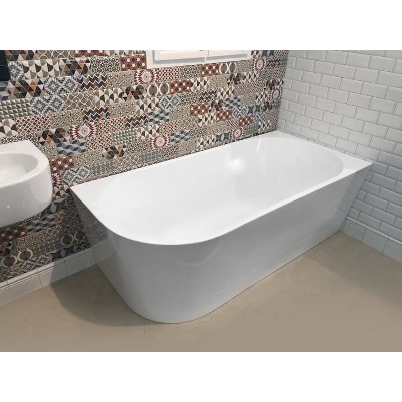 AQUALINE - TIBERA R rohová stojaca vaňa 170x80cm, biela E1015 4