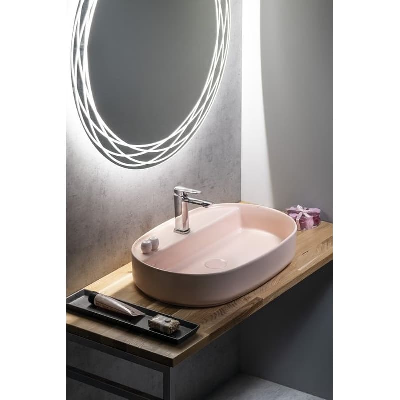 ISVEA - INFINITY OVAL keramické umývadlo na dosku, 60x40cm, ružová Salmon 10NF65060-2S 4