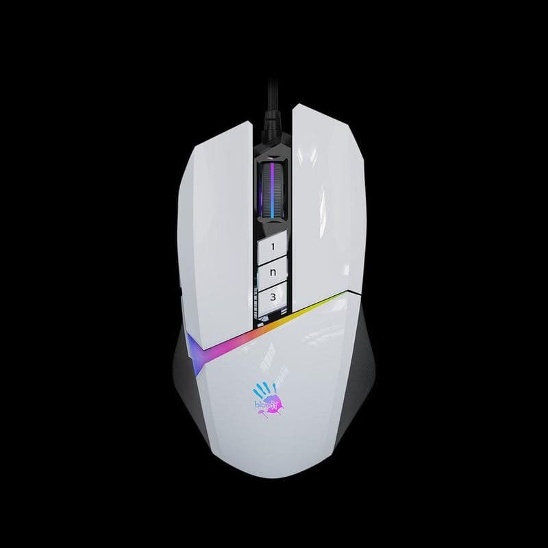 A4tech Bloody Myš W60 Max Activated, podsvietená herná myš, 12000 DPI, USB, Biela 1