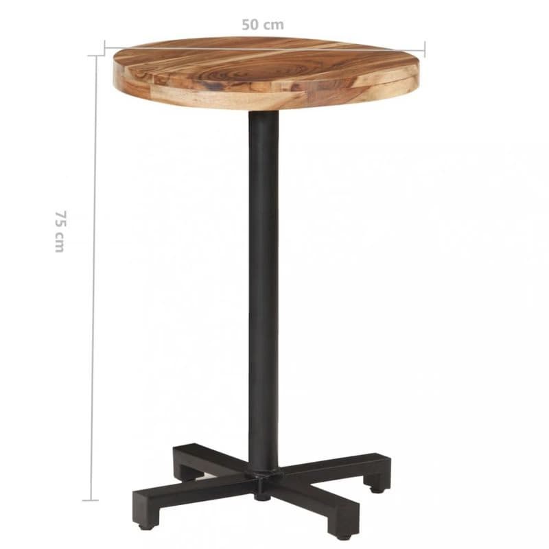 Bistro stôl okrúhly hnedá / čierna Dekorhome 3