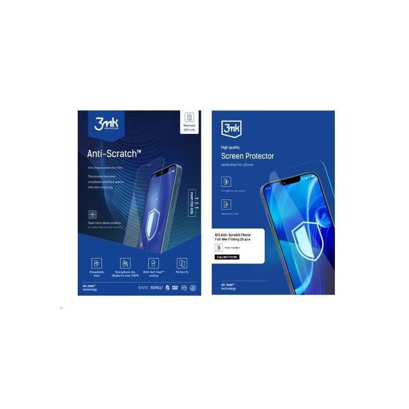 3mk All-Safe - AIO fólia Anti-Scratch Full Wet Fitting Phone, 25 ks 1