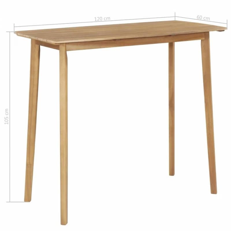 Barový stôl 120x60 cm z akáciového dreva 4