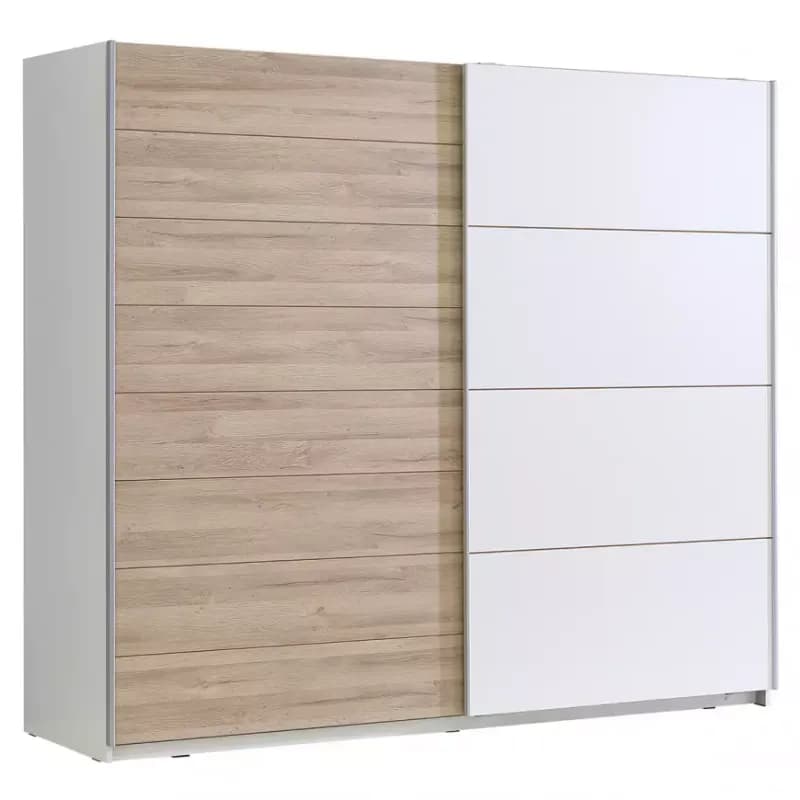 Skriňa Java 200 dub bianco/biely 1