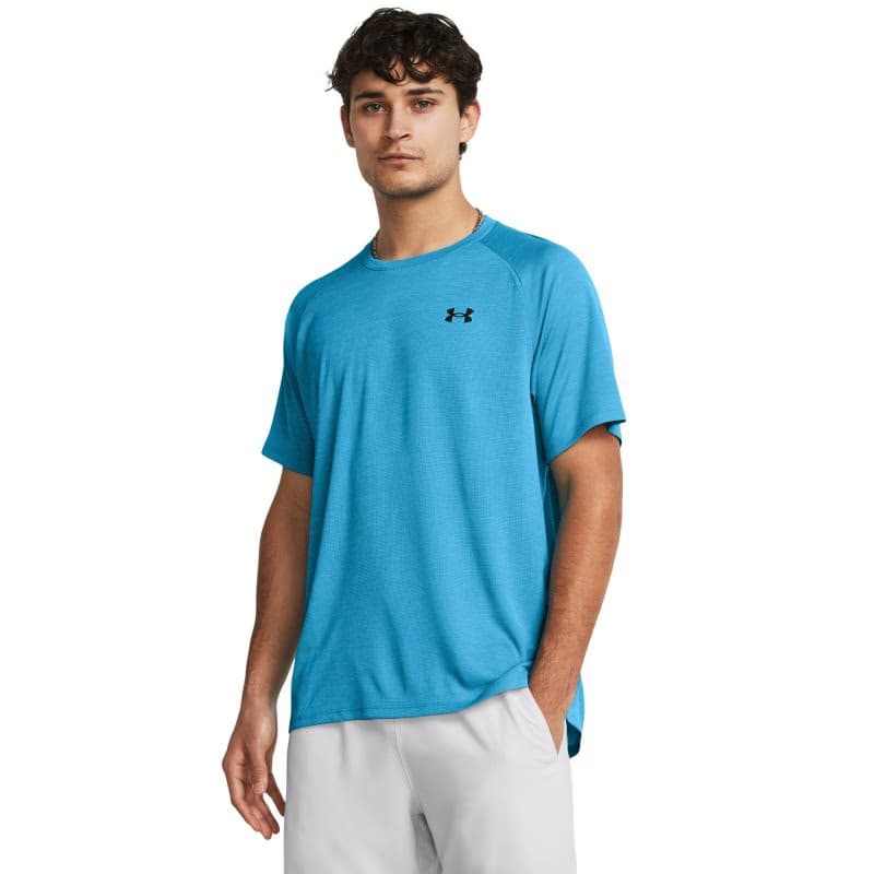 Pánske tréningové tričko s krátkym rukávom UNDER ARMOUR UA Tech Textured SS-BLU 3