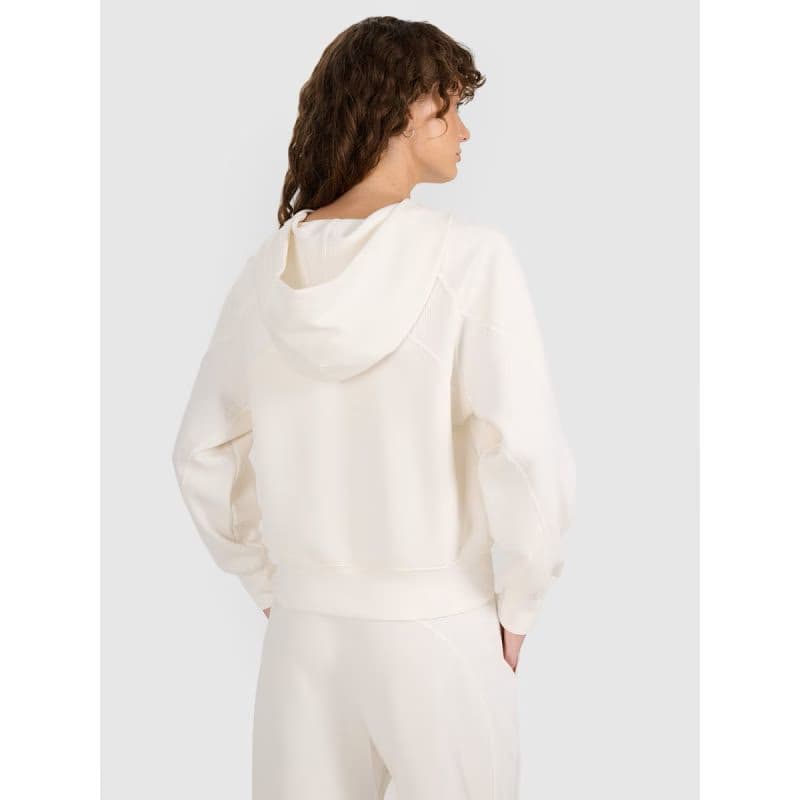 Dámska mikina so zipsom 4F SWEATSHIRT F1835-WAW25TSWSF1835-11S-OFF WHITE 3