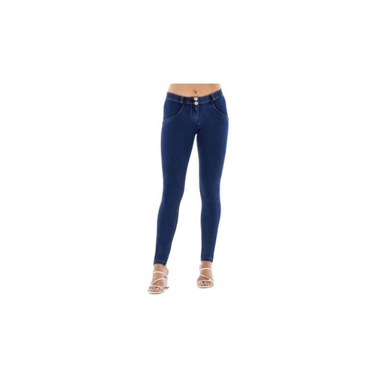 Dámske jeggings nohavice FREDDY WR.UP® skinny push up organic cotton jeggings-Blue