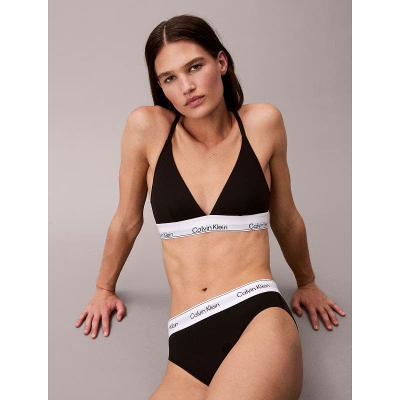 Dámske nohavičky CALVIN KLEIN High Waist Bikini Briefs Icon Cotton Modal black 3