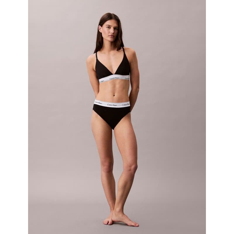 Dámske nohavičky CALVIN KLEIN High Waist Bikini Briefs Icon Cotton Modal black 6