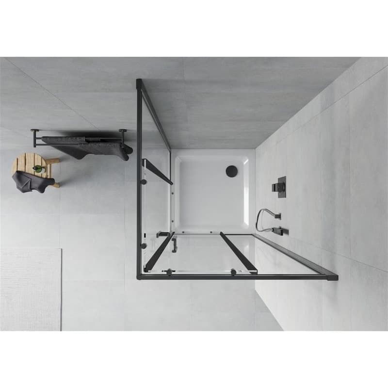 MEXEN/S - Rio Sprchovací kút štvorcový 90x90, transparent, chrom + vanička so sifónom 860-090-090-70-00-4010 6