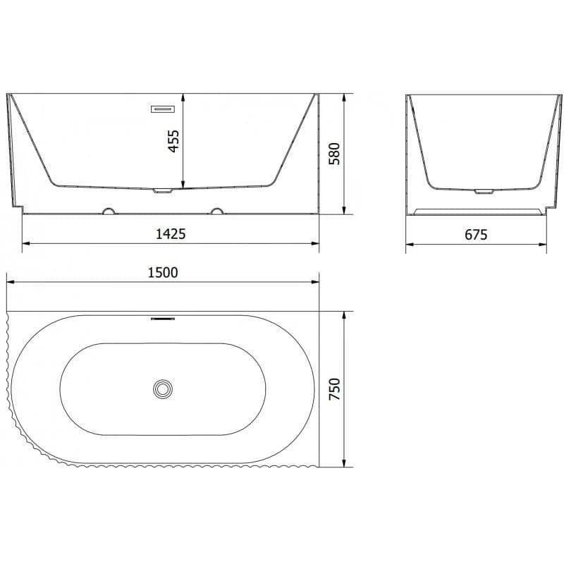 Mexen Gia 150 x 75 cm 52701507500P-20 3