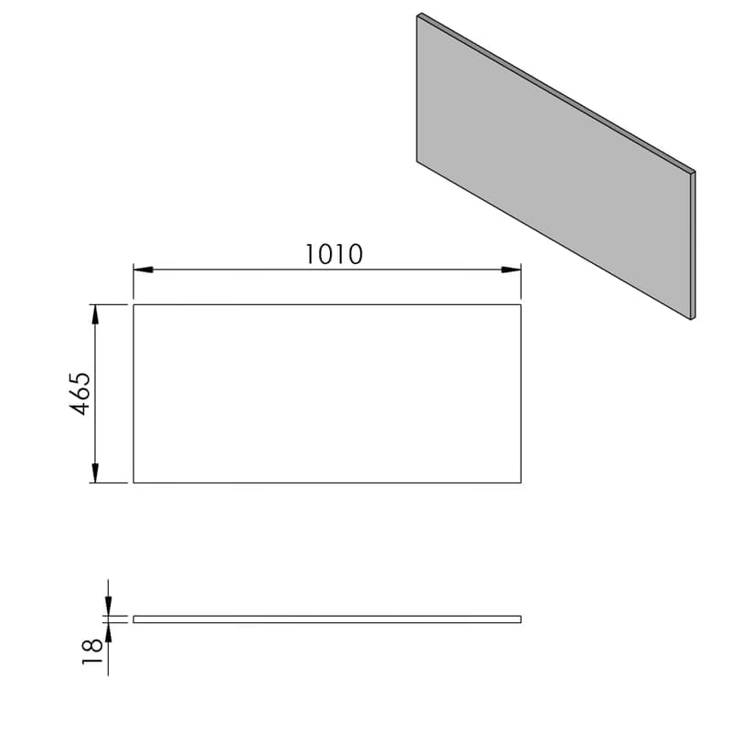 SAPHO - Doska DTDL 101x1,8x46,5cm, dub alabama CR101-2222 2