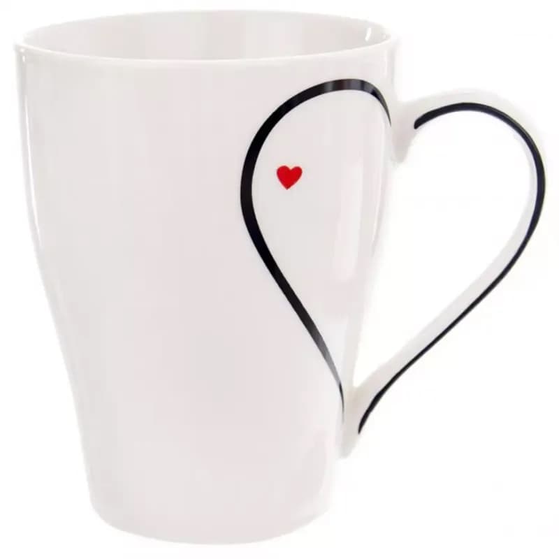 Porcelánový hrnček 0,38l, duo srdce 1