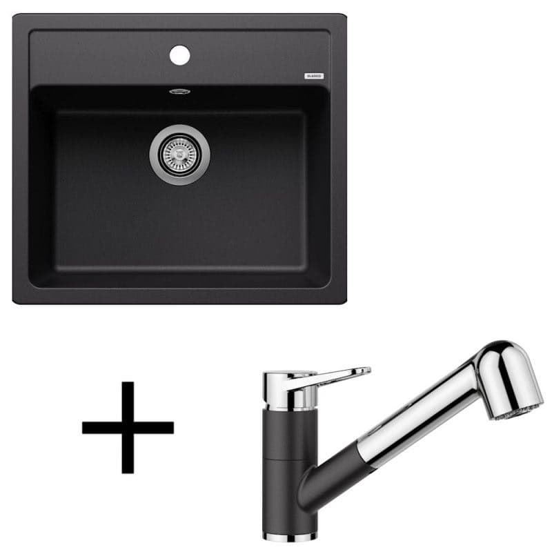 Blanco set Legra 6 + Wega II-S silgranit/chróm čierna