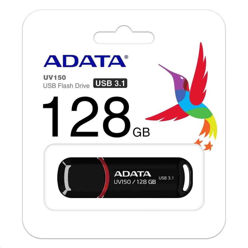 ADATA Flash Disk 128GB UV150, USB 3.1 Dash Drive (R:90/W:20 MB/s) čierna 2