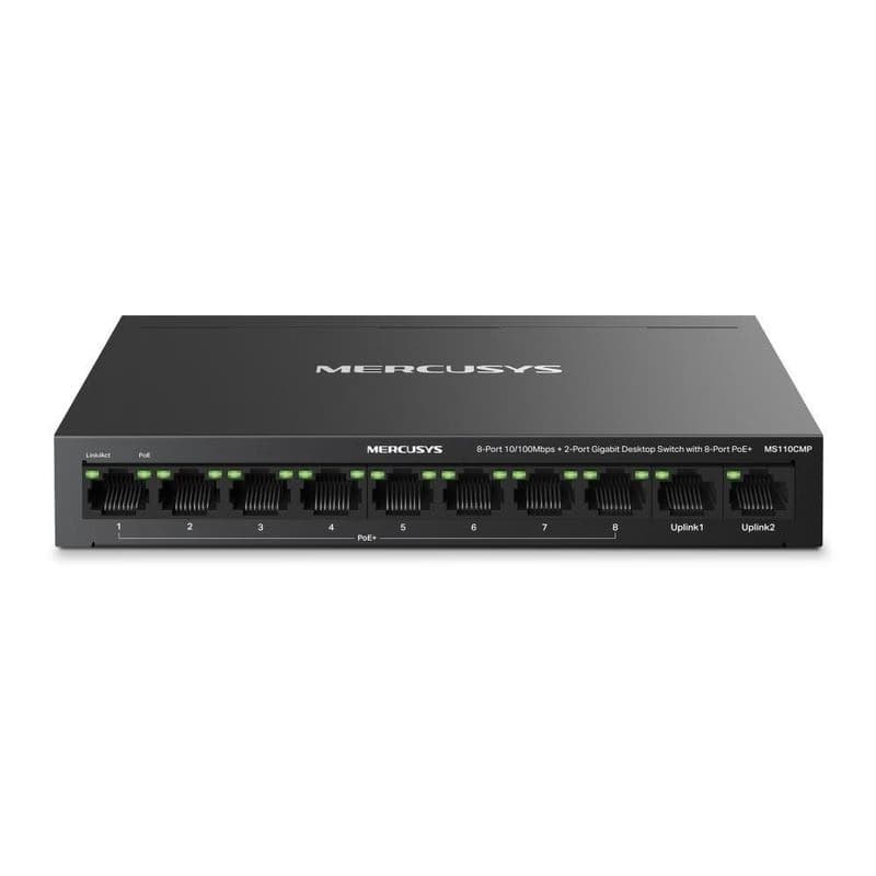 MERCUSYS switch MS110CMP (10x100Mb/s, 8xPoE+, 115W, fanless) 1