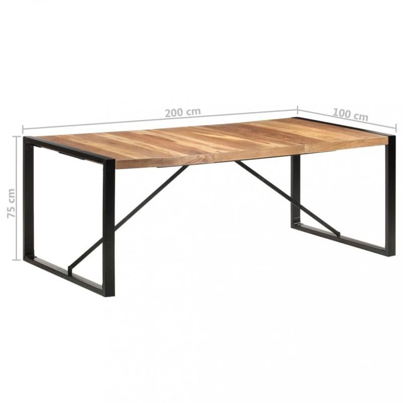 Jedálenský stôl masívne drevo / kov Dekorhome 1
