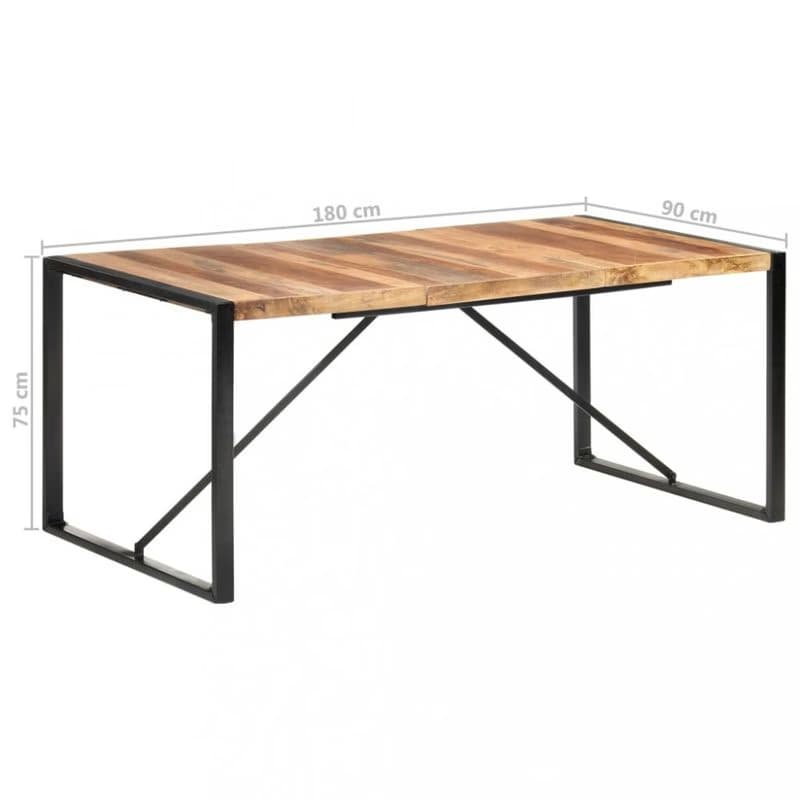 Jedálenský stôl masívne drevo / kov Dekorhome 6