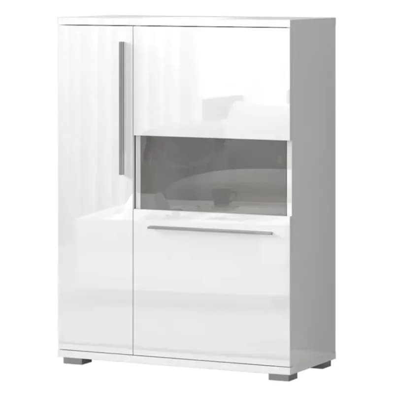 Vitrína Piano V90-2KS/PN-70/KA/70 lakované crystal white 1