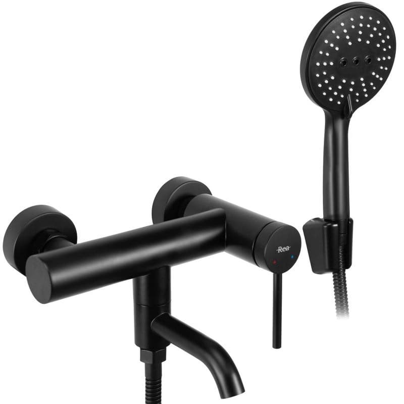 REA - Vaňová nástenná batéria Clif Black REA-B4240 1