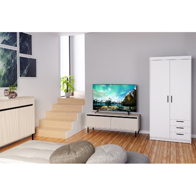 ArtLemp Šatníková skriňa ELLEN 2D3S | biela 5
