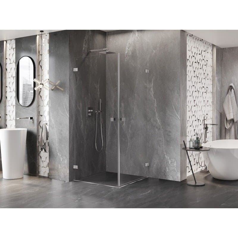 MEXEN/S - Lunar-B Duo sprchovací kút dvere krídlové 85 x 85, transparent, chróm 832-085L-085P-01-00 4