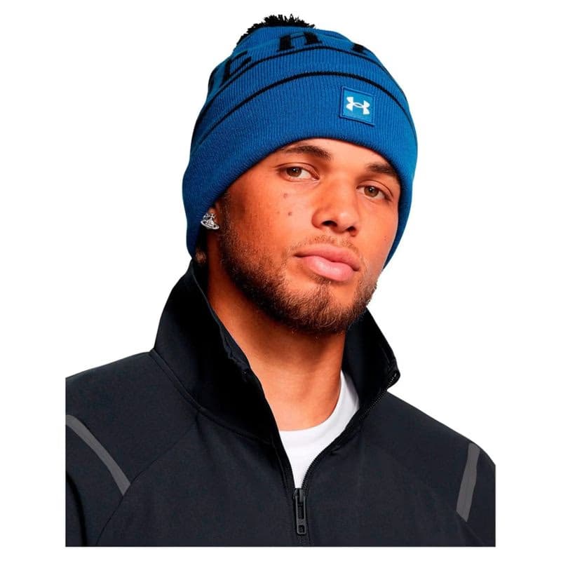 Pánska zimná čiapka UNDER ARMOUR M Halftime Pom Beanie-BLU 3