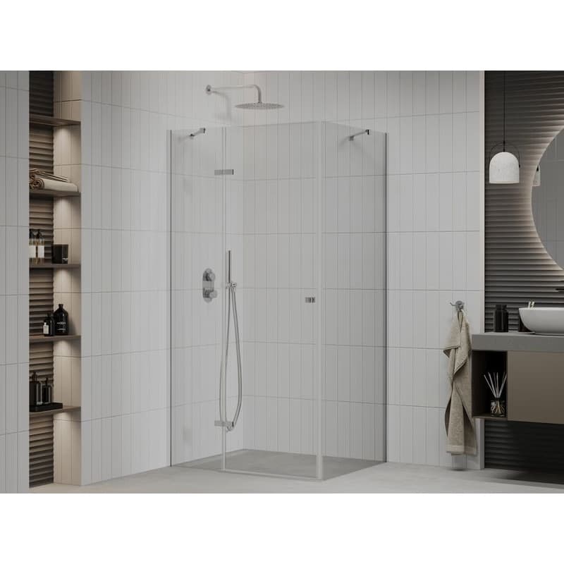 MEXEN/S - ROMA sprchovací kút 80x70, transparent, chróm 854-080-070-01-00 2