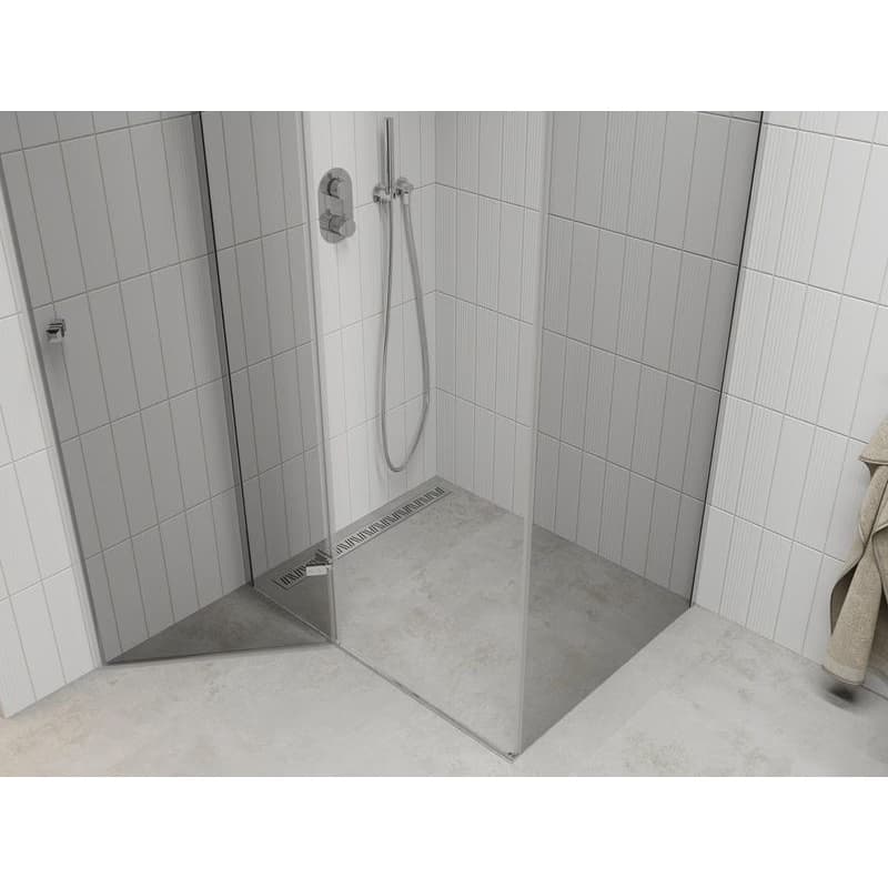 MEXEN/S - ROMA sprchovací kút 80x70, transparent, chróm 854-080-070-01-00 5