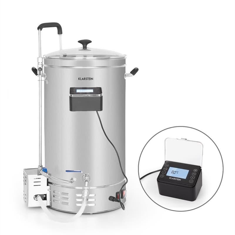 Klarstein Brauheld Pro, sladový kotol, 35 l, 2500 W, 30 – 100 °C, obehové čerpadlo, nehrdzavejúca oceľ 1