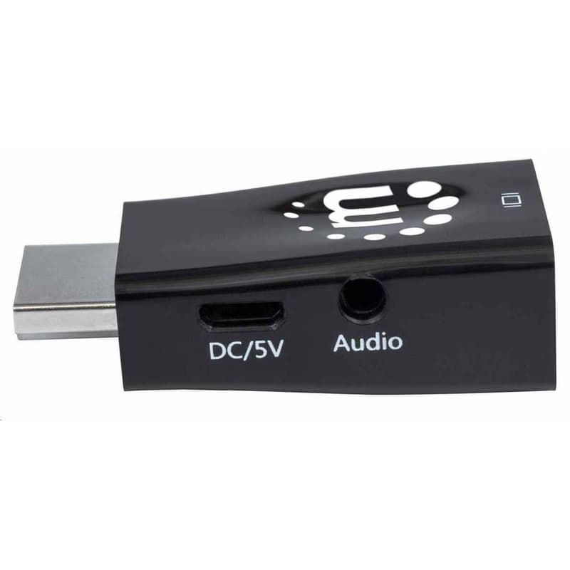 Manhattan adaptér HDMI na VGA, Micro Converter, HDMI Male na VGA Female, audio, čierna 6